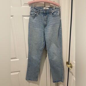 Size 29/8 Curve Love Ultra High Rise 90s Straight Jean with slit hem